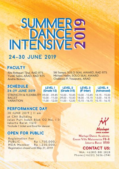 MDA Summer Dance Intensive 2019